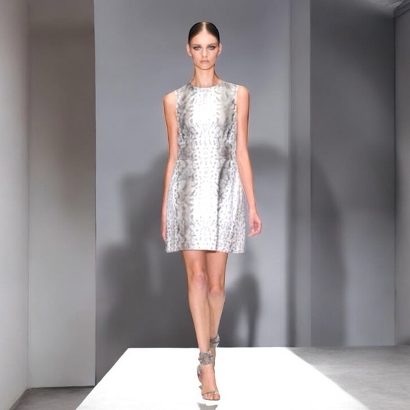 GUCCI Runway Couture Roccia Python Leather Dress ITALY Size 40 NEW - Picture 1 of 17